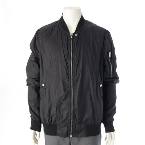 リックオウエンス ダークシャドウ Rick Owens DRKSHDW 20SS ナイロン MA-1 ノーカラー ブルゾン フライトジャケット アウター DU20S5774 ブラック XL