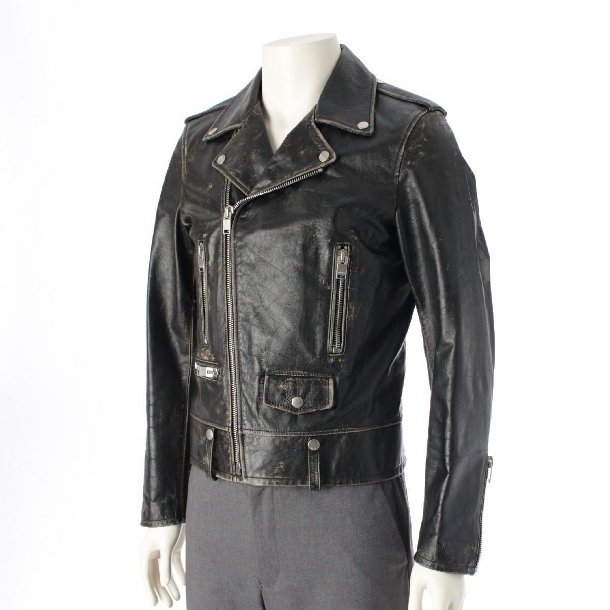サンローラン 16AW ライダース L17 新品同様/国内正規 SAINT LAURENT PARIS サンローランパリ 16SS 397292