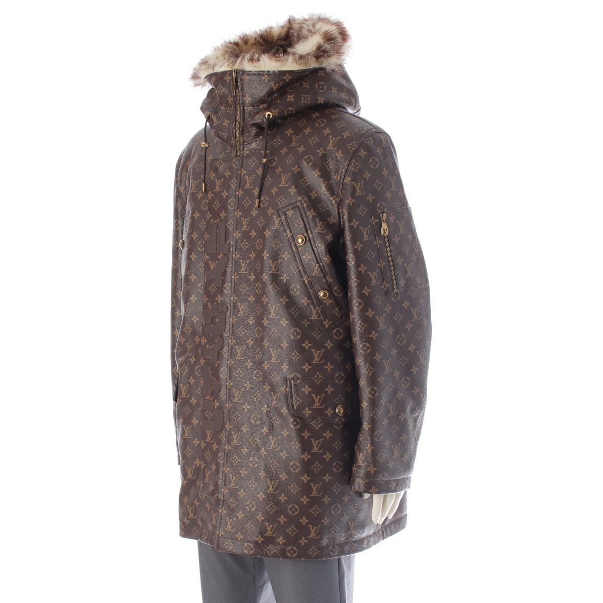 ルイヴィトン　ファー ルイヴィトン NIGO 2025 レザー モノグラム ファー フーデット レザー