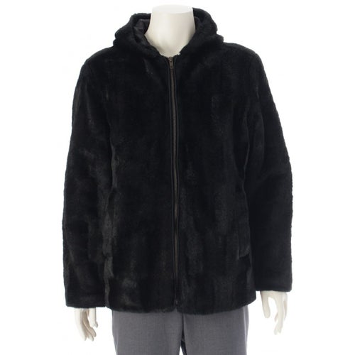 シュプリーム アクリルファー フーディー モダクリン キルティング裏地 ジャケット ブルゾン アウター ブラック M