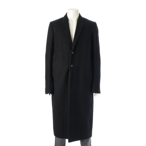 リックオウエンス 17AW モヘア 2B ロング チェスター コート アウター RU17F0976-BT ブラック 50