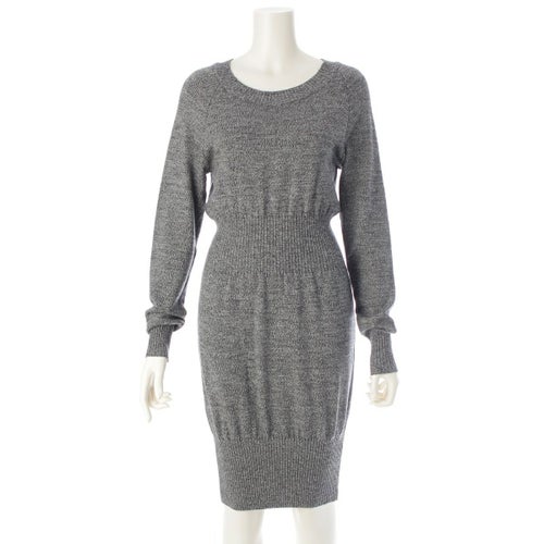 シャネル ウール ココボタン ニット ワンピース P39910 グレー 36