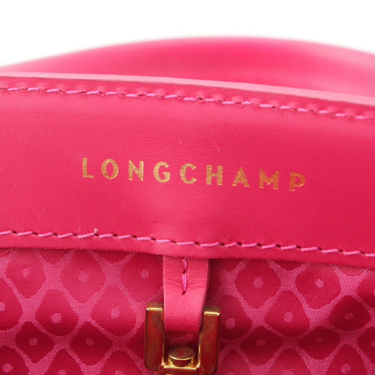 ロンシャン オノレ レザー 2way ショルダー トートバッグ ピンク