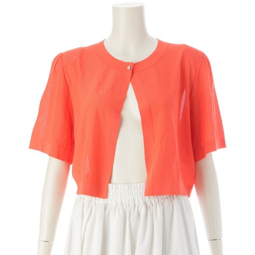 フォクシー 25年 レーヨン ナイロン Sienna シエナ カーディガン トップス 45336 オレンジ 42