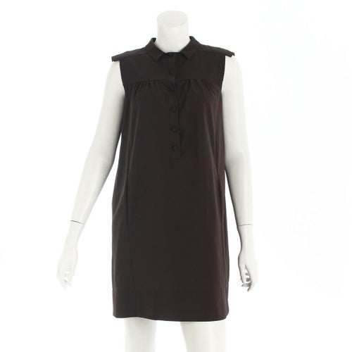 フォクシーニューヨーク(Foxey New York) ボックスプティドレス ノースリーブ ワンピース 27198 ブラウン 38