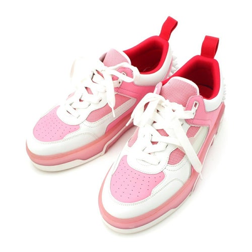 クリスチャンルブタン ASTROLOUBI FLAT スタッズ ローカット スニーカー シューズ ピンク 41 1/2
