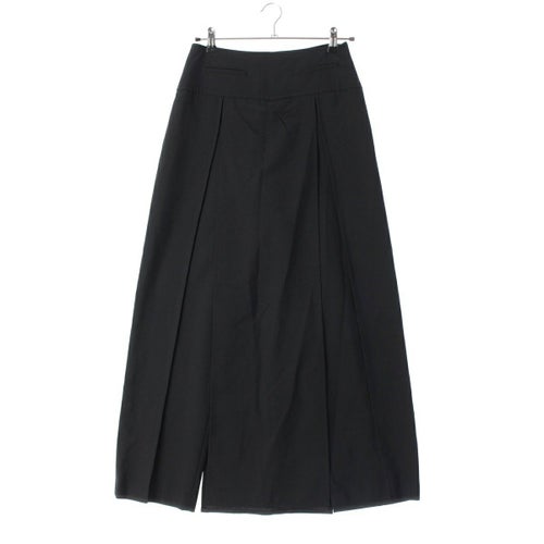 ジャンポールゴルチエ ウール クラシック 変形 スカートレイヤード デザイン パンツ ボトムス ブラック 40