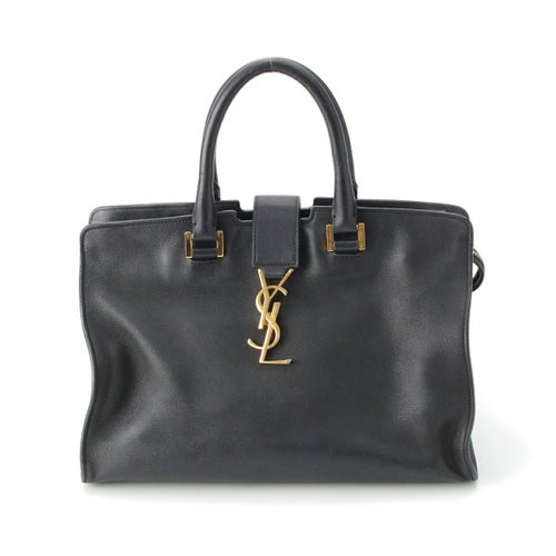 サンローラン ベイビーカバス レザー 2way YSL ロゴ ハンドバッグ ブラック