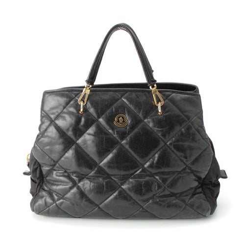 モンクレール レザー 2way ハンドバッグ ブラック