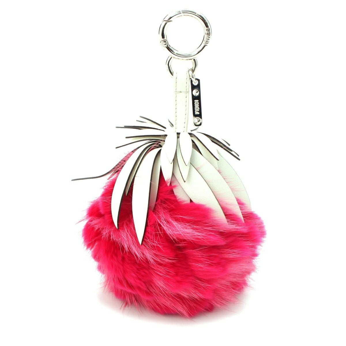美品　フェンディ　FENDI　バッグチャーム　キーホルダー　イチゴ　ストロベリー フェンディ ファー レザー フルーツチャーム ストロベリーモチーフ
