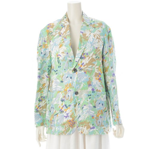 ブラミンク シルク×リネン 総柄 長袖シャツ ジャケット 7922-230-0093 マルチカラー 1