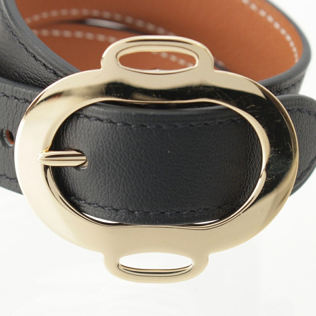 C*o様 エルメス レザー ゴールド金具 バックル ベルト ブラック ブラウン HERMES（エルメス） コンスタンス H ベルト レザー B刻印 ブラック