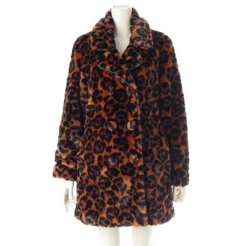 コーチ フェイクファー ジャケット ヒョウ柄 ジャケット 55082 ブラウン 4