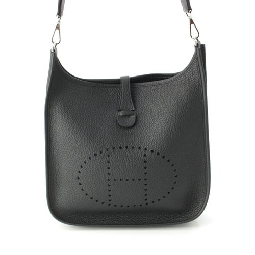 エルメス K刻印 エブリン PM 29 トリヨンクレマンス Hモチーフ ショルダーバッグ ブラック