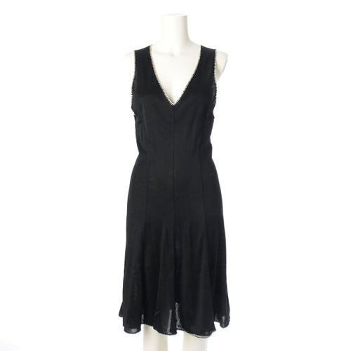 シャネル 94P レーヨン ノースリーブ ワンピース P02912 ブラック 42