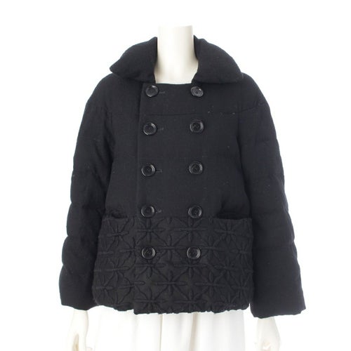 トリココムデギャルソン AD2012 ウール 刺繍デザイン ダウンジャケット アウター TJ-J027 ブラック M