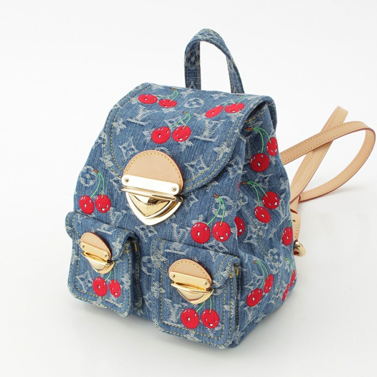 ルイヴィトン LV × TM デニム ヴェニス モノグラム チェリー ミニ