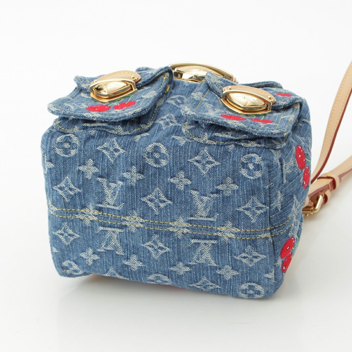 ルイヴィトン LV × TM デニム ヴェニス モノグラム チェリー ミニ
