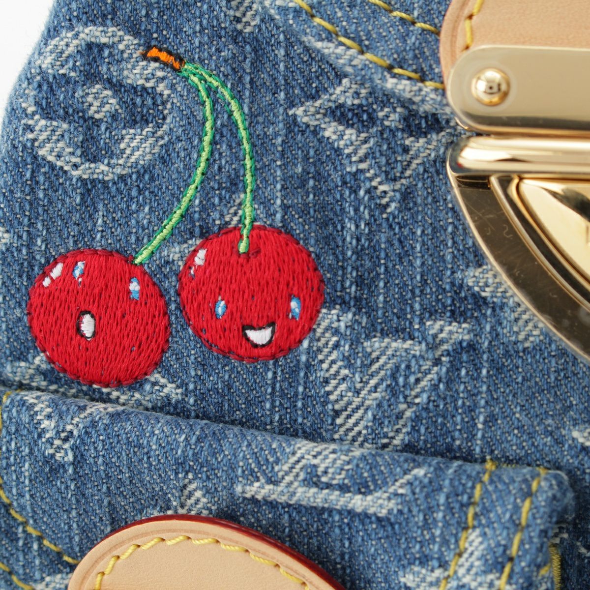 ルイヴィトン LV × TM デニム ヴェニス モノグラム チェリー ミニ