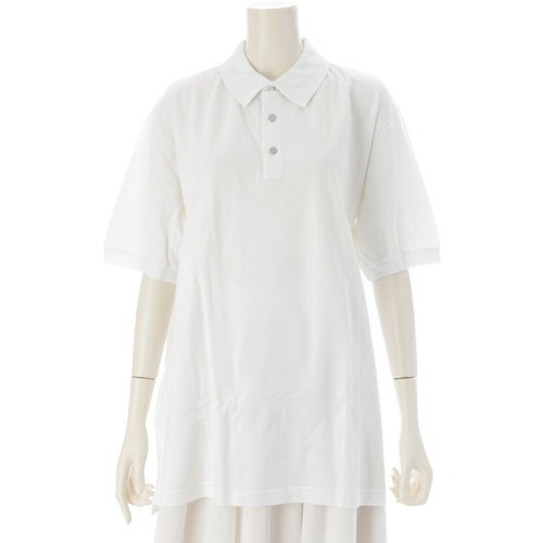 エルメス コットン セリエボタン ポロシャツ 半袖 トップス ホワイト XL