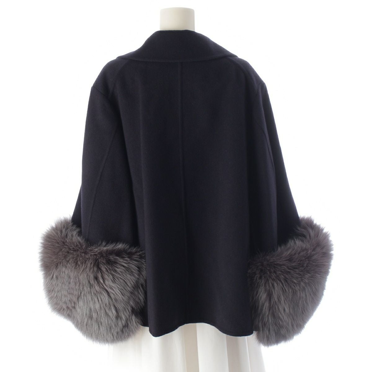 ドゥロワー 22A/W ウールケヌキ フォックスファースリーブ ショート
