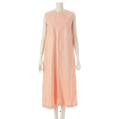 ドゥロワー ノースリーブ マキシ ワンピース ドレス 6526-299-1362 オレンジ サーモンピンク 36