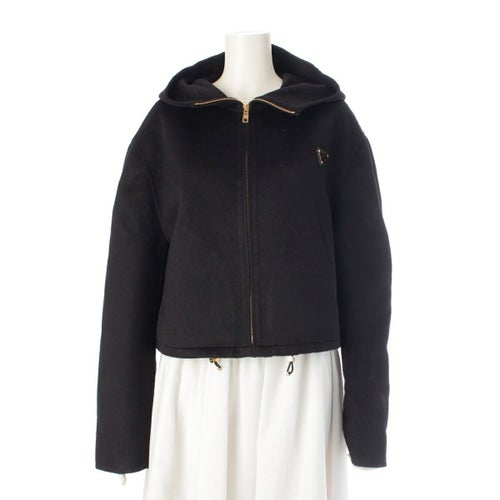 プラダ 24AW ウール アンゴラ ライトウェイトカシゴラ ブルゾン P520PE ブラック 40