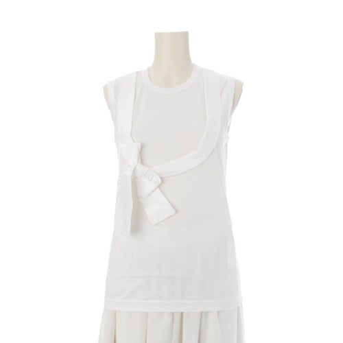 コムデギャルソン AD2004 コットン リボンデザイン タンクトップ トップス GO-T057 ホワイト