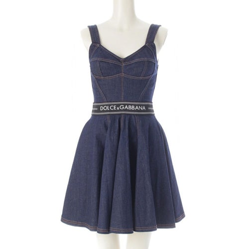 ドルチェアンドガッバーナ デニム ワンピース F6H3SD インディゴ 36