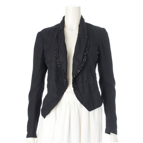 コムデギャルソン AD2005 05SS ポリエステル スパンコール 変形 テーラードジャケット GO-J086 ブラック S