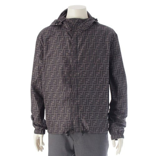 フェンディ 23年 FF ロゴ ズッカ ペカン リバーシブル ジャケット パーカー FAA615 12CPC-23-755グレー 48