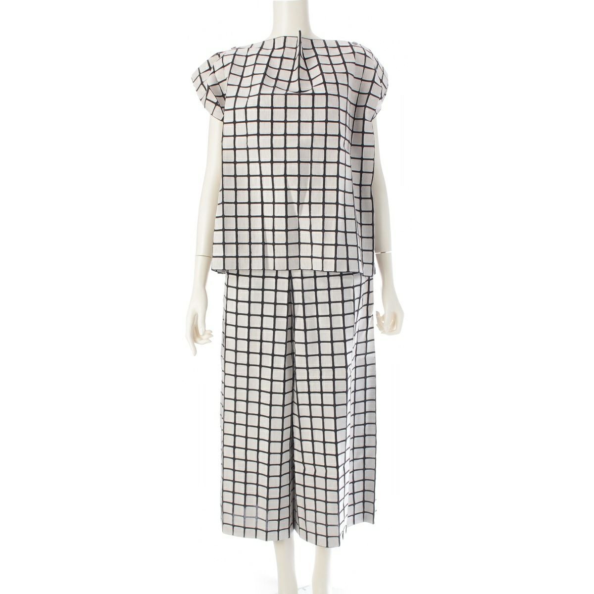 イッセイミヤケ 18AW コットン混 CUBE スクエアプリーツ パンツ