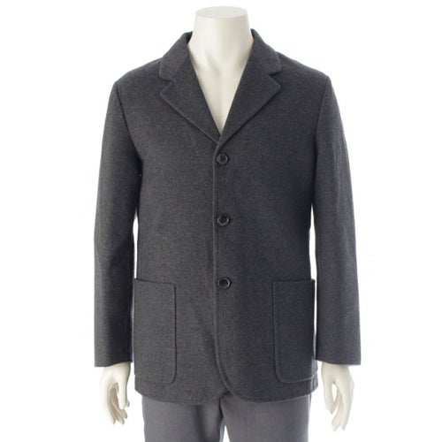 クルチアーニ カシミヤ×ウール 3B テーラードジャケット グレー IT48