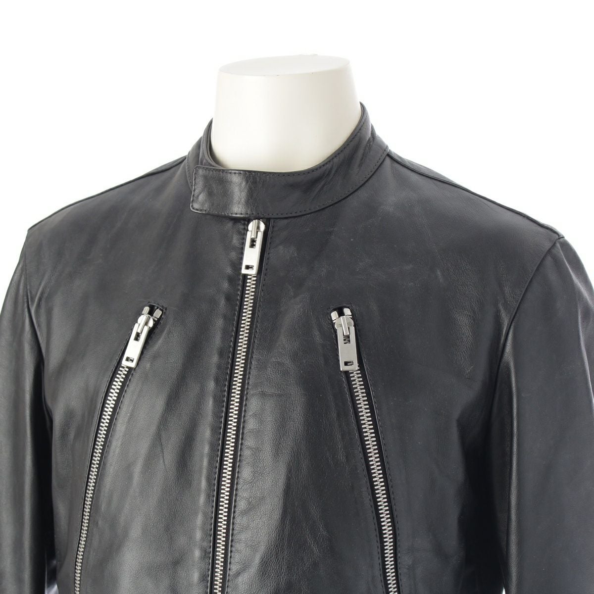 メゾンマルジェラ 16SS 牛革 八の字 ハの字 5ZIP ライダースジャケット