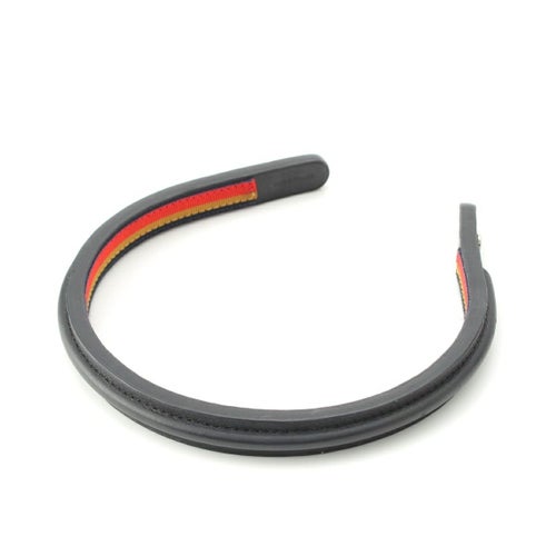 エルメス レザー セリエボタン カチューシャ ヘアバンド ヘアアクセサリー H201002G ブラック