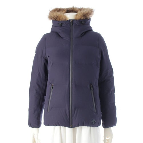 デサント 水沢ダウン タヌキ ファーフード ダウンジャケット DOR-G8519W ネイビー M