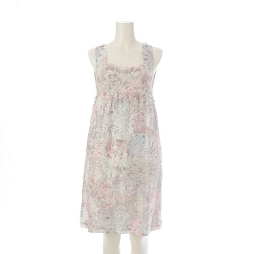 シャネル シルク カメリア ココマーク ノースリーブ ワンピース P37791 ピンク ブルー 36