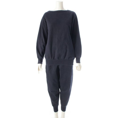 ローブドシャンブルコムデギャルソン 88AW AD1988 バックプリント ロゴ スウェット プルオーバー パンツセットアップ RT-080020 ブラック ワンサイズ