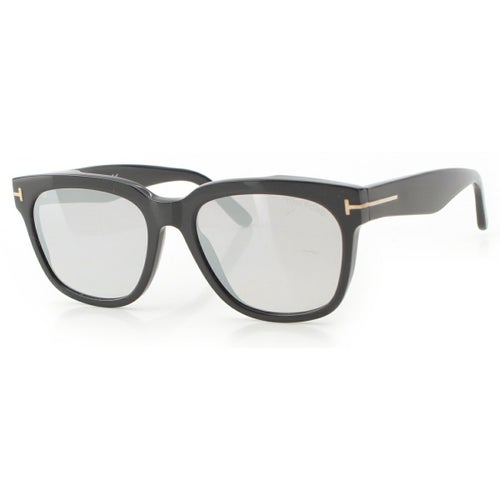 トムフォード ミラーコートレンズ ウェリントン サングラス アイウェア TF714 ブラック 55□18