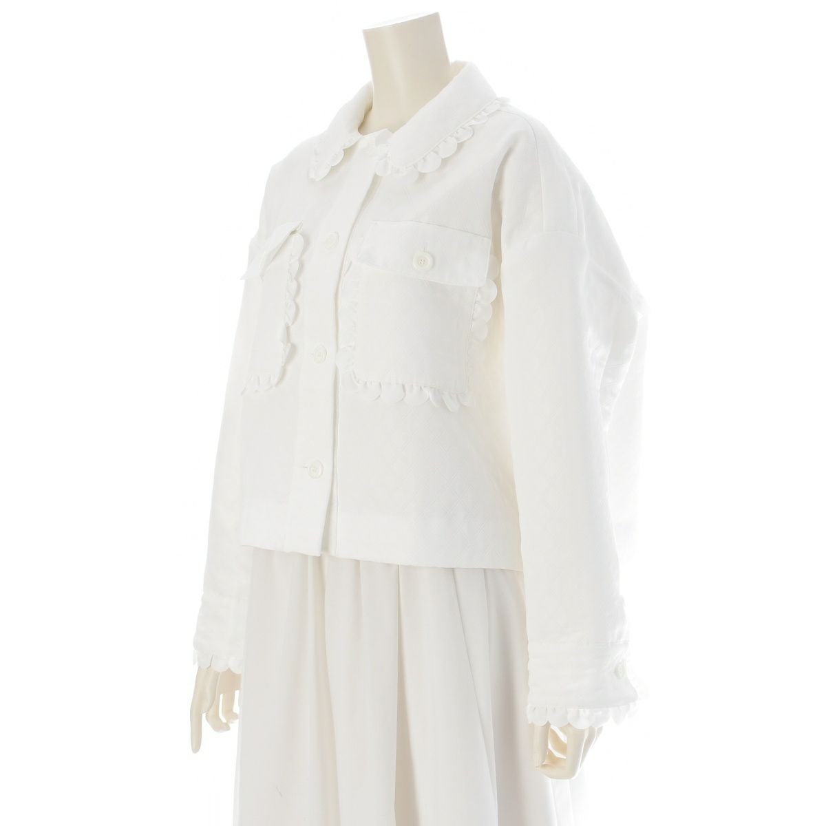ヨリ 25SS フリル スカラップショート ジャケット YR25-24130AW