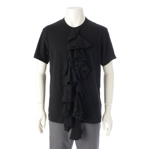 コムデギャルソンオムプリュス AD2019 コットン フリル 半袖Ｔシャツ トップス PE-T017 ブラック M