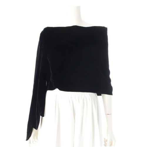 コムデギャルソン ノワール AD1991 ベロア レーヨン キュプラ 変形 デザイン トップス AJ-05002S ブラック S