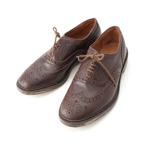 コムデギャルソンオムプリュス レザー メダリオン ドレスシューズ 707206 ブラウン 25-5-5