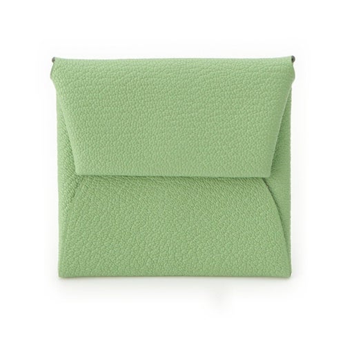 エルメス バスティア シェーブル 小銭入れ コインケース Ｗ刻印 ヴェールクリケット グリーン系