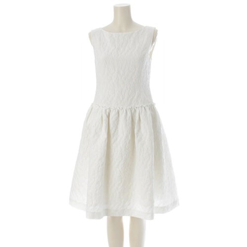 フォクシー ニューヨーク コレクション 20年 刺繍 ノースリーブ ワンピース 40635 ホワイト 38