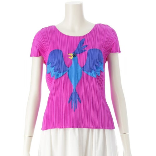 プリーツプリーズ イッセイミヤケ 青い鳥 ブルーバード カットソー トップス PP33-JK692 パープル 3