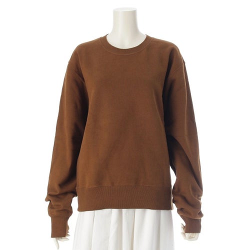 サンローラン 24SS コットン 刺しゅう スウェット トップス 長袖 778465 ブラウン M