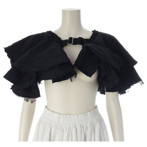 コムデギャルソン コムデギャルソン AD2023 23SS ポリエステルツイル 袖 フリル ボレロ トップス アームカバー RK-K802 ブラック S