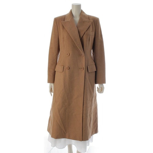 マックスマーラ キャメル ダブルブレスト ロング コート アウター ブラウン J38