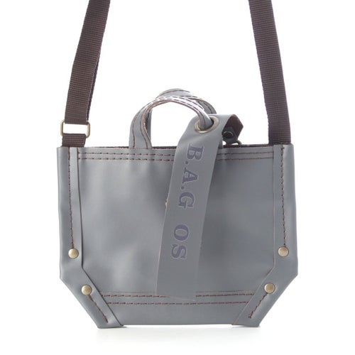 エバゴス PVC Y字トート 2WAYハンド ショルダーバッグ グレー